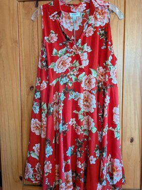 Umgee Red Floral Mid length Sundress NWT- Size M